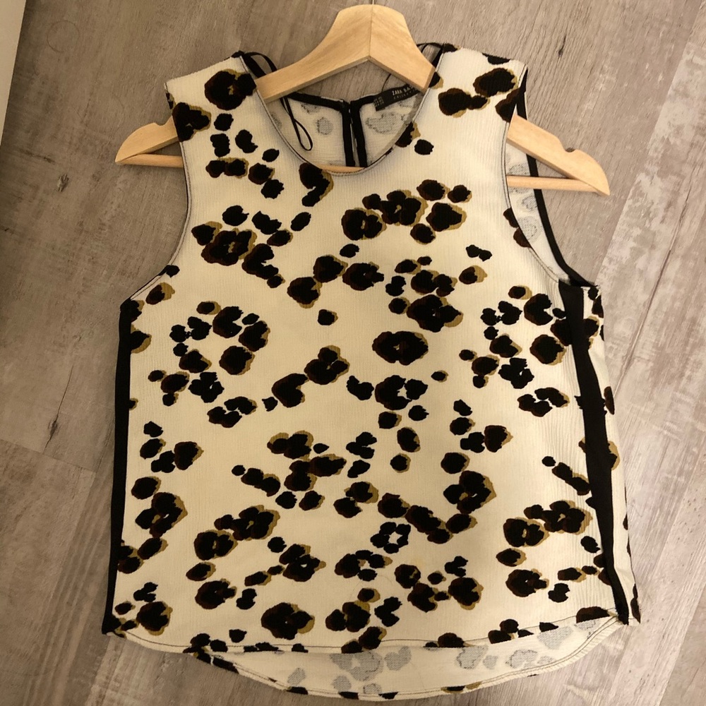 Zara basics sleeveless blouse